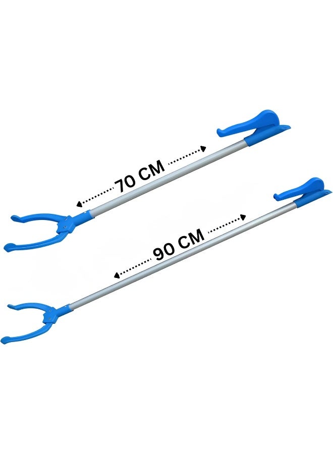 AKC Aluminum Long Handle Rode Litter Picker Garden Hand Grabber Pick up Tool Trash Picker Reacher Grabber Tool - 70 cm - Image 2