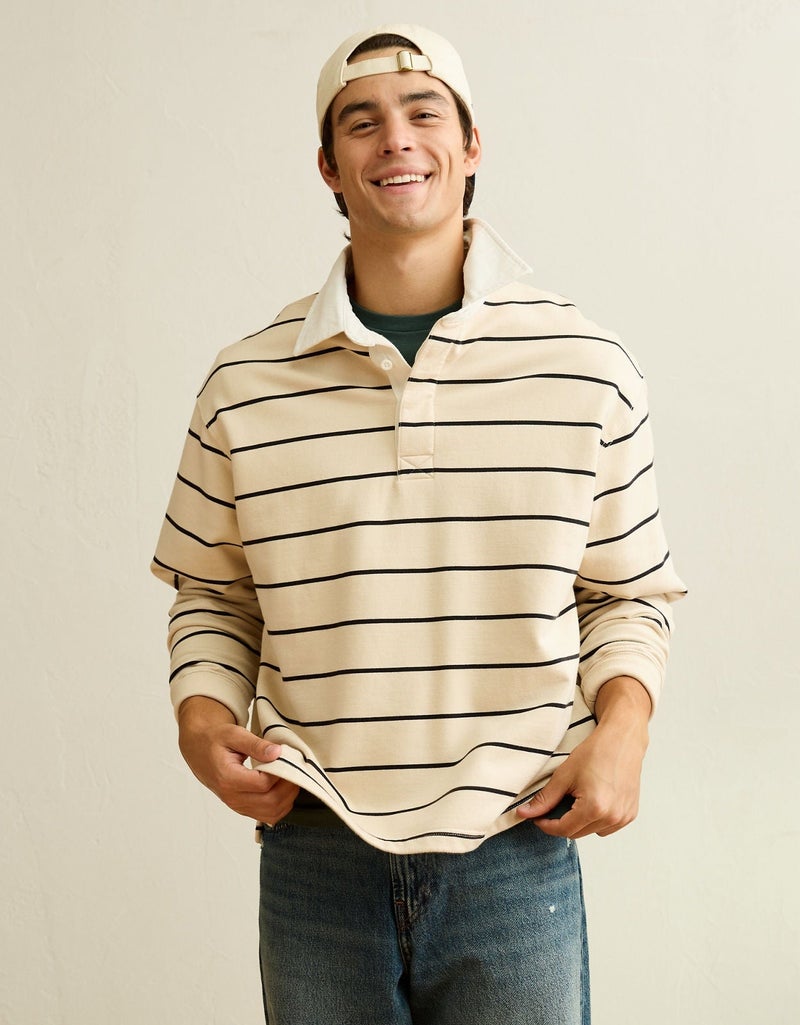 American Eagle AE Laidback Luxe Rugby Sweatshirt - Image 1