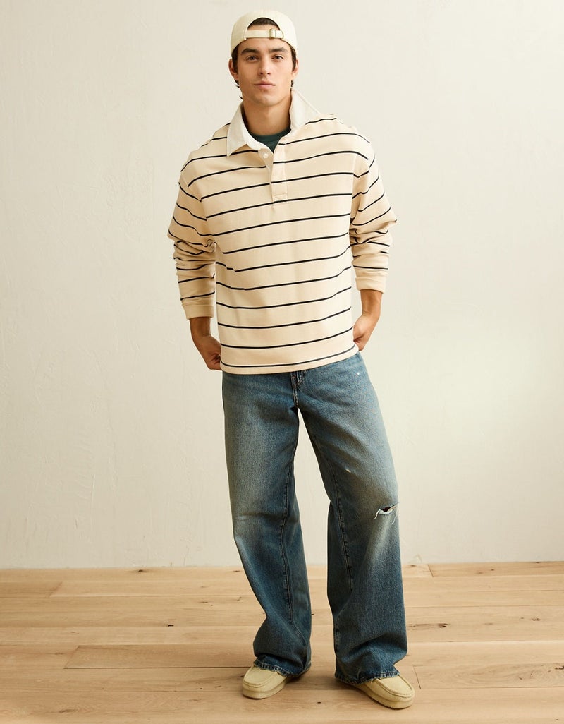 American Eagle AE Laidback Luxe Rugby Sweatshirt - Image 3