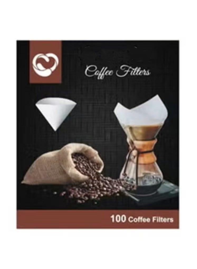 Captaintech Cone Coffee Filter in White V60 size having 100 Pieces Disposable Paper - Coffee Filter Paper Can be used in Home - Office and for Traveling Purposes as well  - Image 2