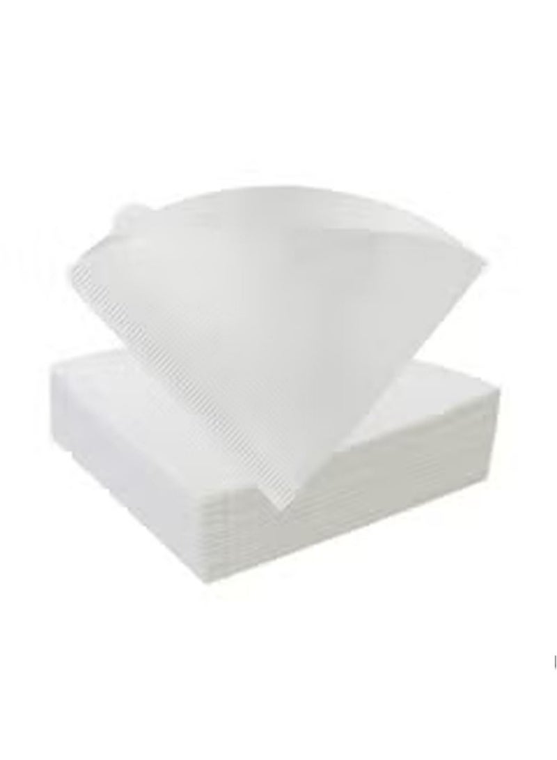 Captaintech Cone Coffee Filter in White V60 size having 100 Pieces Disposable Paper - Coffee Filter Paper Can be used in Home - Office and for Traveling Purposes as well  - Image 1