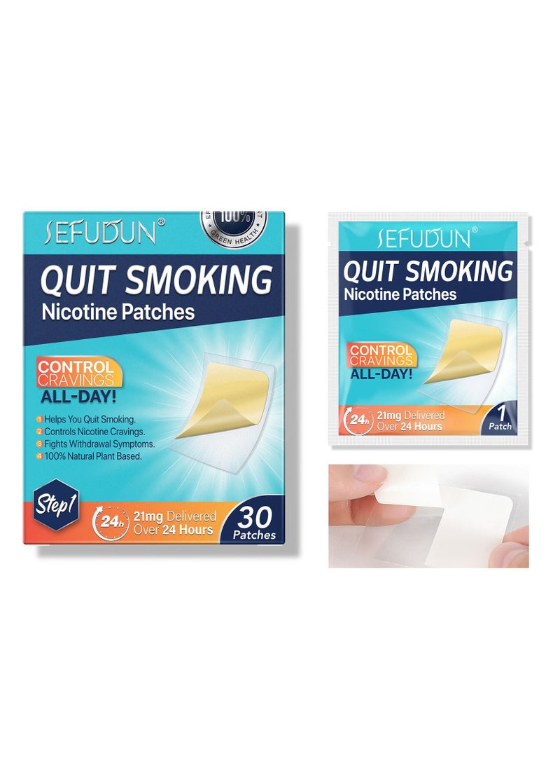 Sefudun Quit Smoking Aid, Stop Smoking Patches Step 1 - 30 Patches, Easy And Effective Anti-Smoking Stickers - Best Product To Quit Smoking  - Image 4