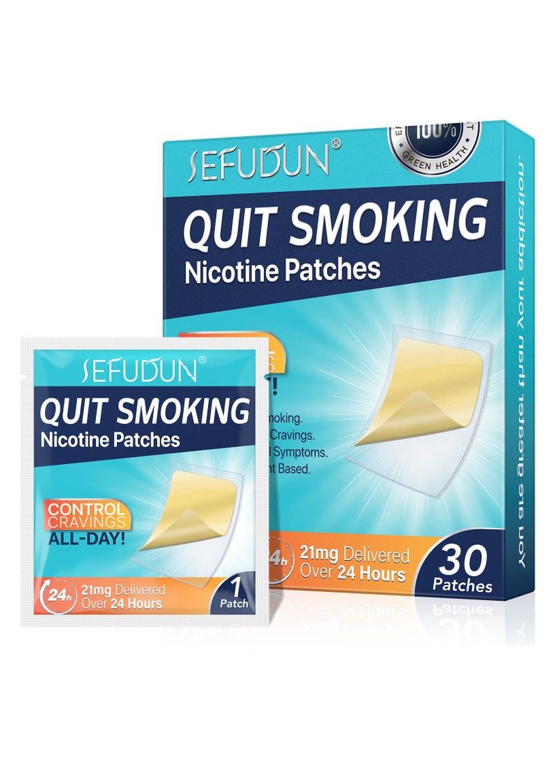 Sefudun Quit Smoking Aid, Stop Smoking Patches Step 1 - 30 Patches, Easy And Effective Anti-Smoking Stickers - Best Product To Quit Smoking  - Image 1