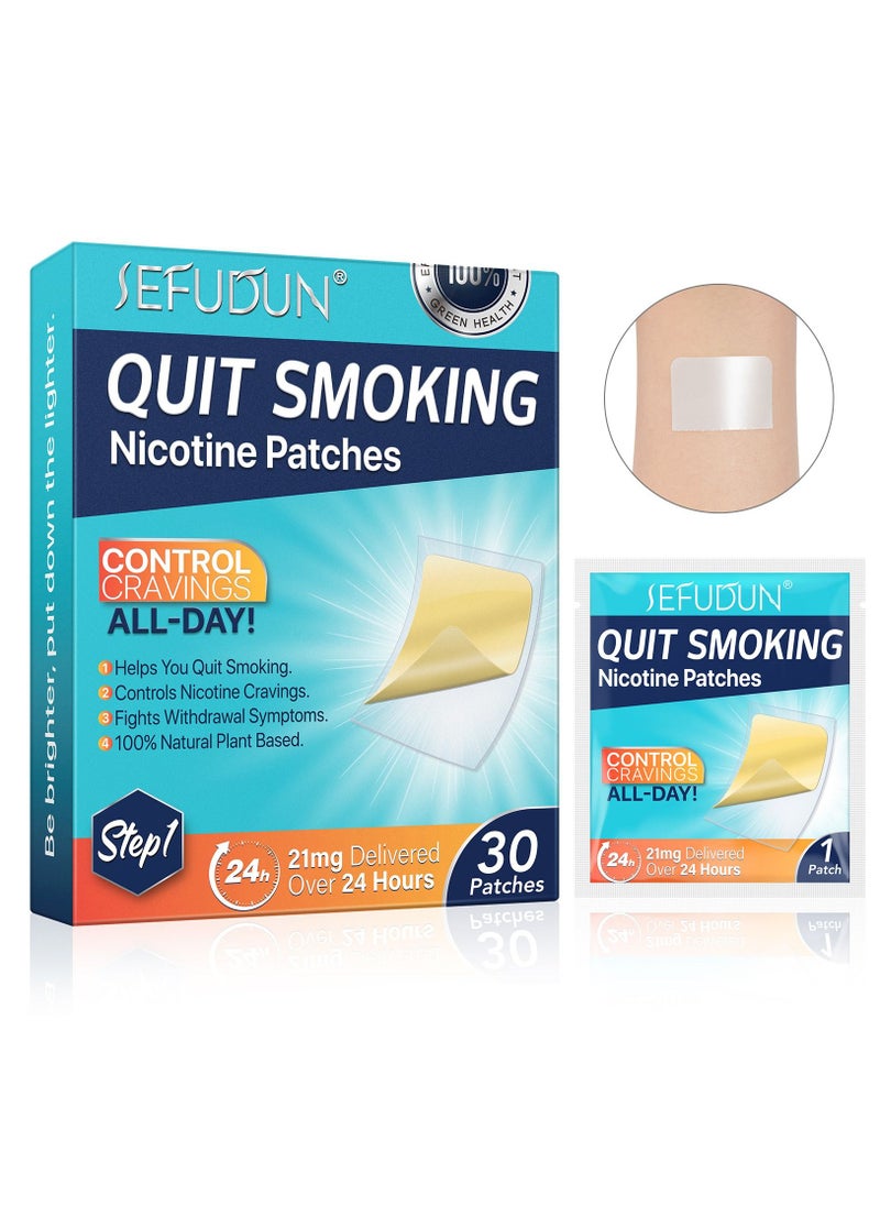 Sefudun Quit Smoking Aid, Stop Smoking Patches Step 1 - 30 Patches, Easy And Effective Anti-Smoking Stickers - Best Product To Quit Smoking  - Image 2
