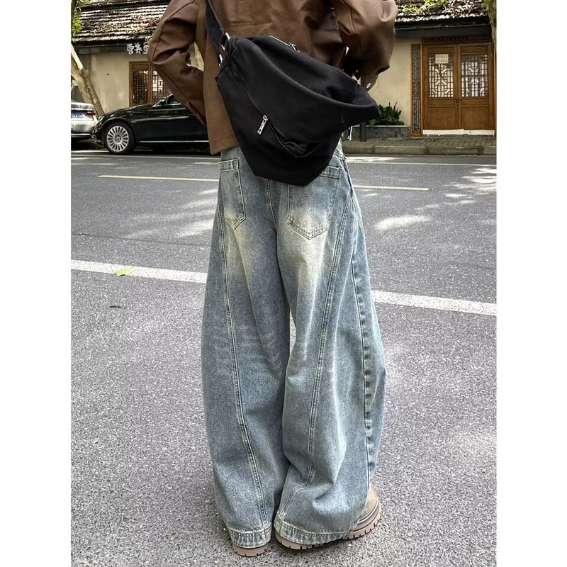 Unisex Classic Denim Jeans Loose Fit Daily Outdoor Wear - Image 1