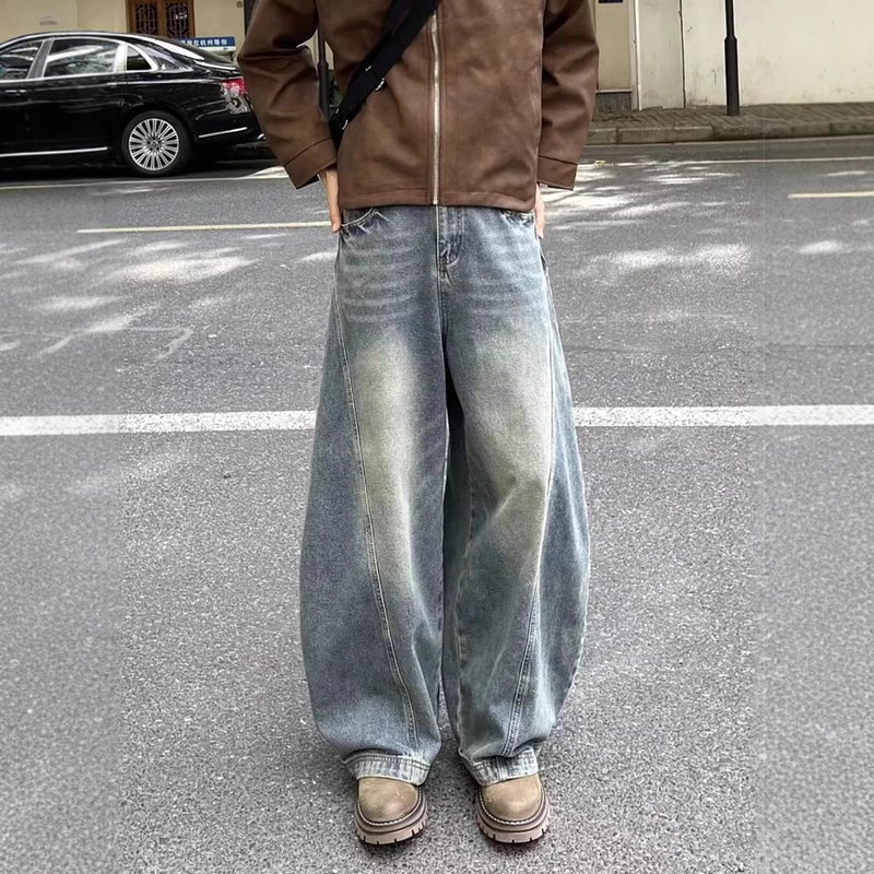 Unisex Classic Denim Jeans Loose Fit Daily Outdoor Wear - Image 3