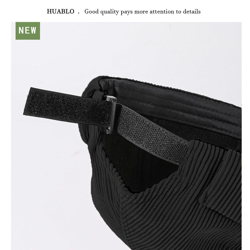 huablo Brimless Caps for Men Rolled Cuff Retro Beanie Hat Corduroy Brimless Cap Worker Hats Docker Beanie for Men Women Leon Hat Landlord Hat Black - Image 3