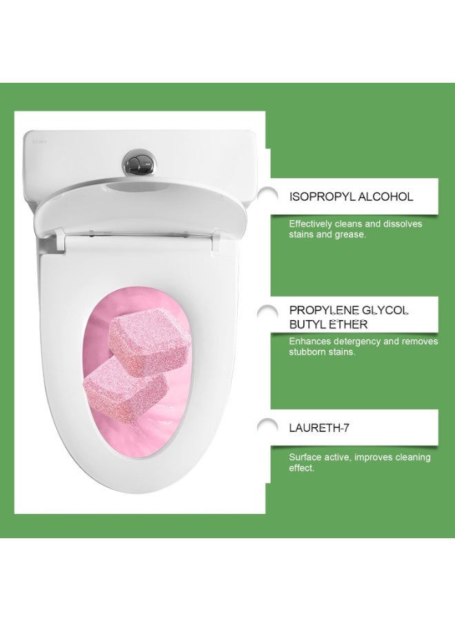 oradess 12 pack Toilet Bowl Cleaner Tablets, Bathroom Automatic Toilet Tank Cleaners, Slow-Releasing Household for Deodorizing, against Tough Stains, Long-Lasting Freshness - Image 3