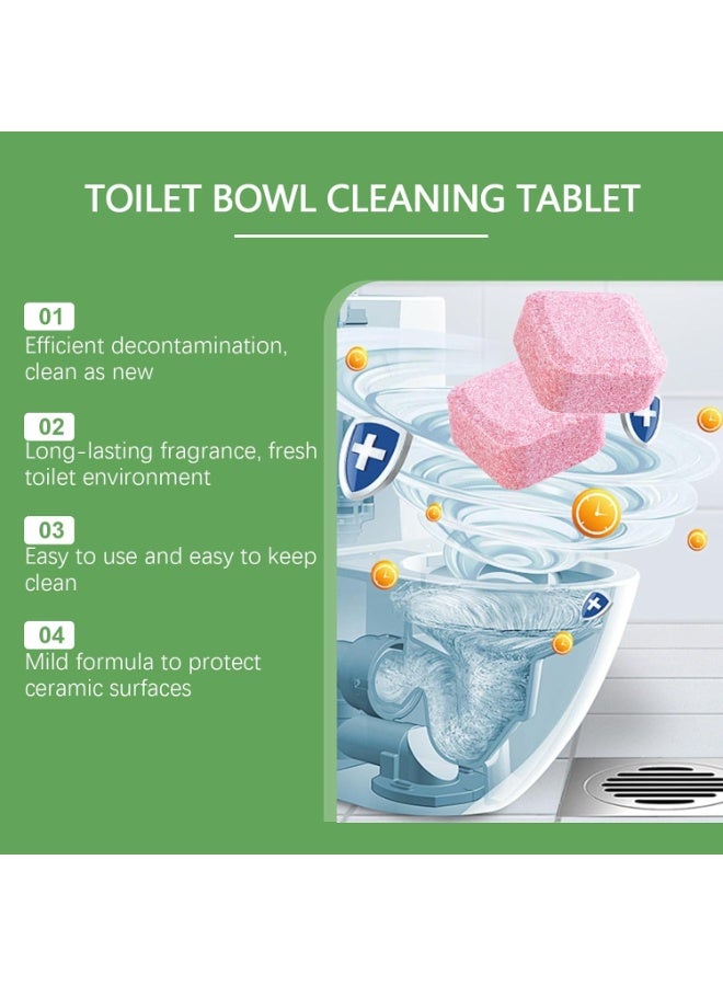 oradess 12 pack Toilet Bowl Cleaner Tablets, Bathroom Automatic Toilet Tank Cleaners, Slow-Releasing Household for Deodorizing, against Tough Stains, Long-Lasting Freshness - Image 2