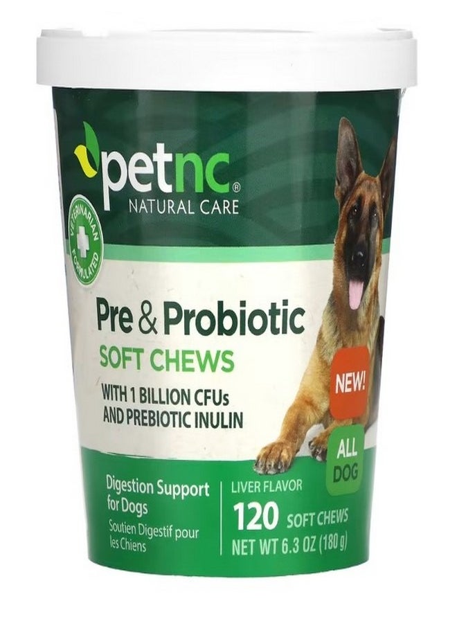 petnc NATURAL CARE - Pre and Probiotic Soft Chews All Dogs Liver 120 Soft Chews 6.3 oz 180 g - Image 1