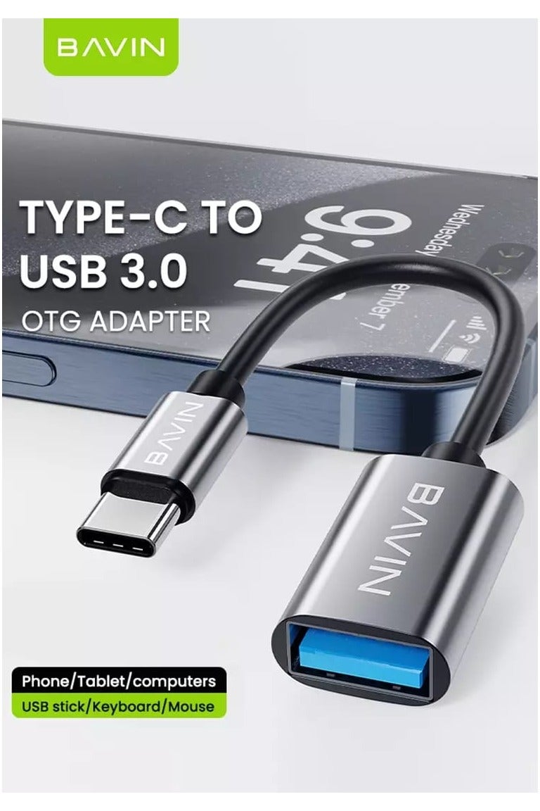Bavin OTG-54 Type-C to USB 3.0 Adapter for Laptop Tablet Printer Mouse Keyboard - Image 2