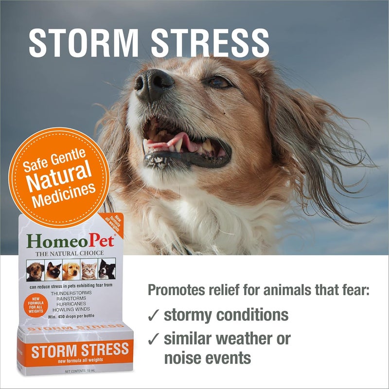 HomeoPet Storm Stress Calming Solution for Dogs and Cats (15 ml) - Image 2