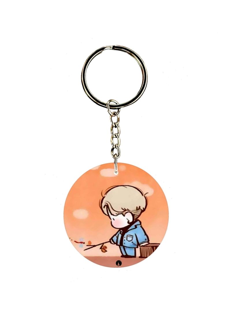 RKN Cartoon Boy Printed Dual Sided Keychain
