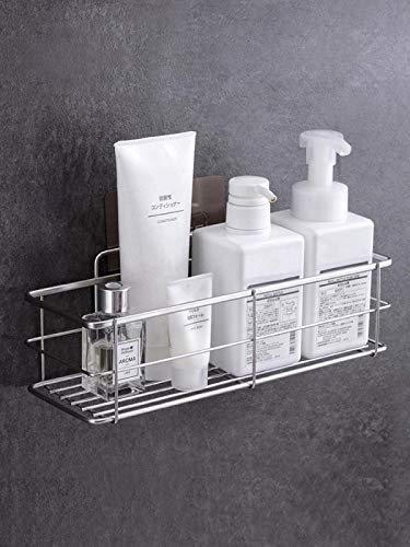ADTALA Steel, Wall Mounted Version Updated Design Shelf Organizer Storage Hanging Single Kitchen, Bathroom Shelves and Racks Organizer for Bathroom/Home Size (Silver, 30 H X 15 W X 9). - Image 1