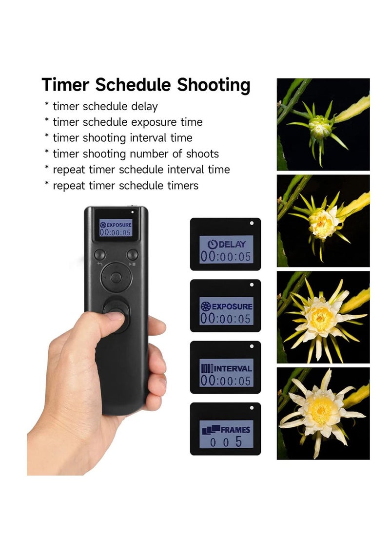 Camera Wireless Shutter, Remote Shutter Release Trigger Intervalometer, Fit for Canon EOS R6 R PR 90D 80D 77D 70D 60D 850D 800D 760D 750D 700D 650D 600D 550D R5 5D4 5Dsr 5D3/2 7D  5D 6D 1DX 1D4 1D3