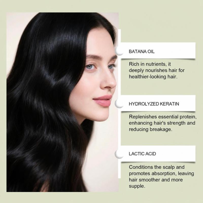 Batana Hair Mask: 1 Pack White Deep Penetrating Nourishing Treatment - Gentle Non-Irritating Refreshing Fluffy Formula for Dry Frizzy Damaged Hair At Home Or Travel Use - Image 5