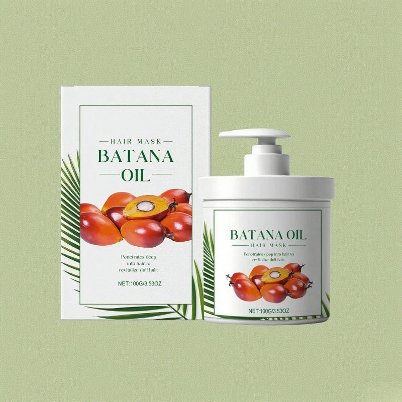 Batana Hair Mask: 1 Pack White Deep Penetrating Nourishing Treatment - Gentle Non-Irritating Refreshing Fluffy Formula for Dry Frizzy Damaged Hair At Home Or Travel Use - Image 1