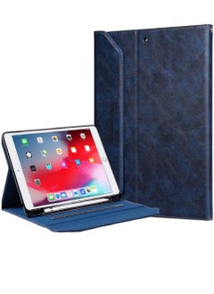 Cat - Cot Protective Premium PU Leather Stand Folio Case with Strap And Pen Holder For iPad 10 Generation 10.9 Inch 2022 Blue  - Image 1