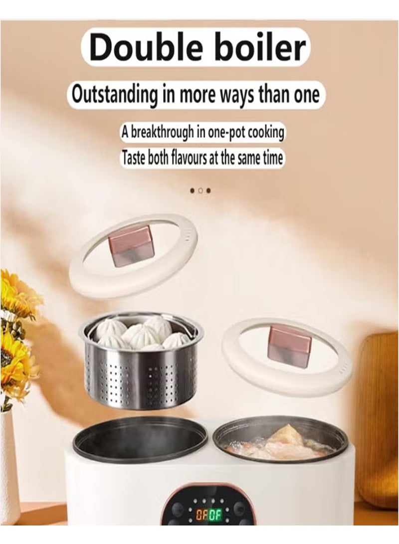 دينكس وعاء طهي مزدوج 2 في 1، وعاء ساخن كهربائي متعدد الوظائف مع بطانة مزدوجة وشاشة رقمية - Image 5