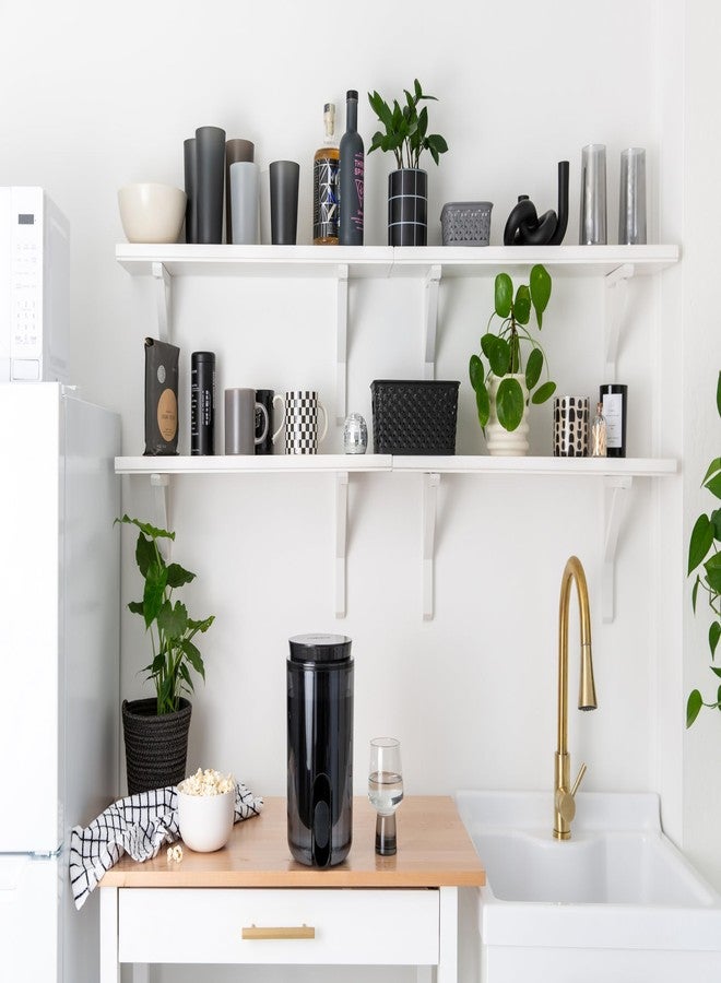 LifeStraw Home Studio Water Filter Dispenser, 10-Cup, Obsidian Black, BPA-Free Designed for Everyday Protects Against Bacteria, parasites, microplastics, PFAS, Lead, and Improves Taste - Image 5