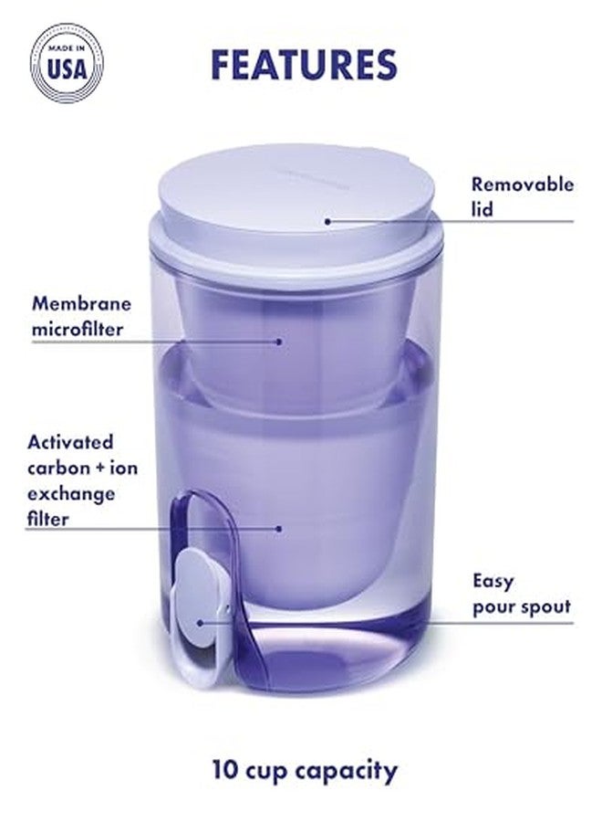 LifeStraw Home Studio Water Filter Dispenser, 10-Cup, Obsidian Black, BPA-Free Designed for Everyday Protects Against Bacteria, parasites, microplastics, PFAS, Lead, and Improves Taste - Image 4