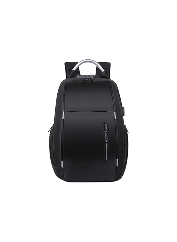 Anti-Theft Unisex Backpack Business Travel Laptop Backpack With USB Charging - 22L / 15.6 Inch - Water Resistant Oxford Cloth| Black  - Image 2