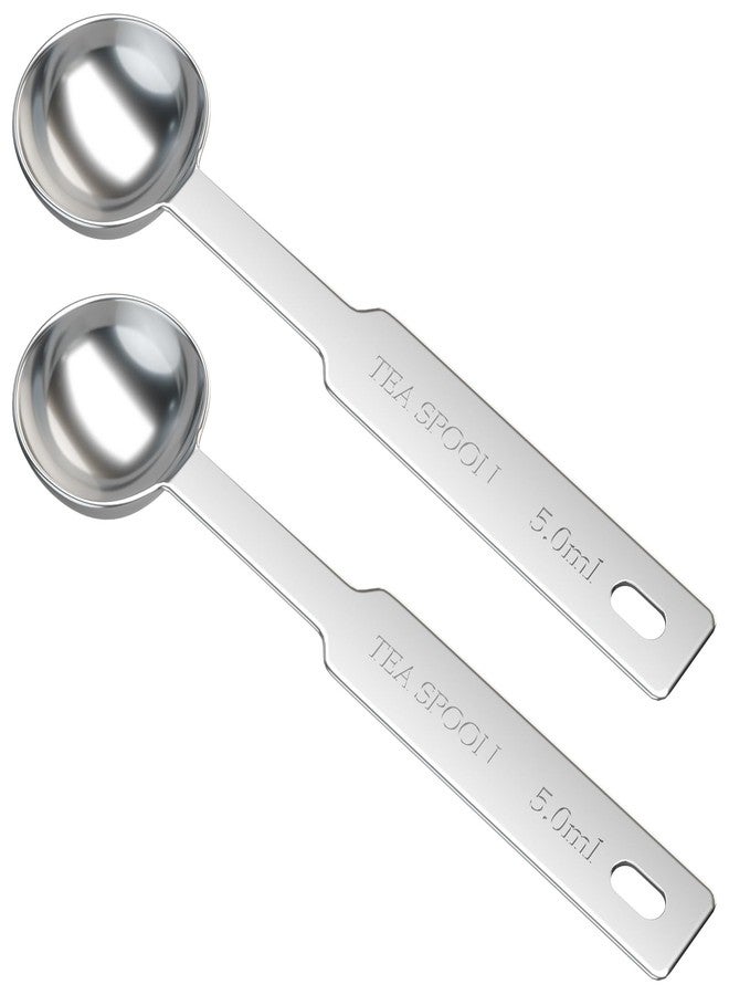 LEIFENY 2PCS 1 Tsp(1/3tbsp, 1/6oz, 5ml) Single Measuring Spoon, Stainless Steel Individual Measure Scoop Only - Image 1