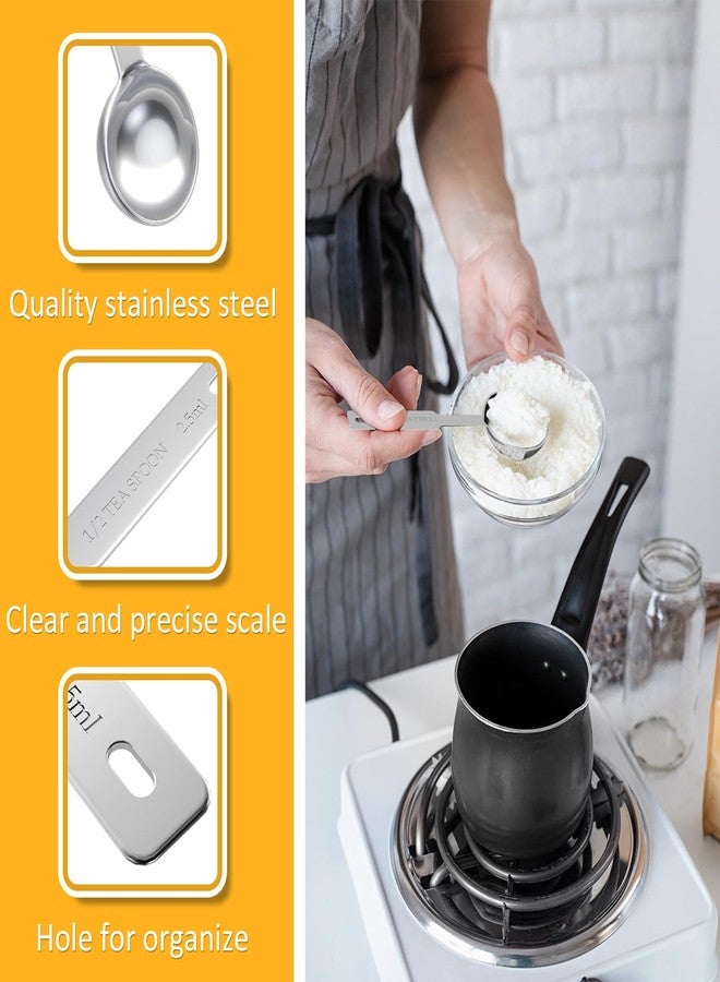 LEIFENY 2PCS 1 Tsp(1/3tbsp, 1/6oz, 5ml) Single Measuring Spoon, Stainless Steel Individual Measure Scoop Only - Image 4
