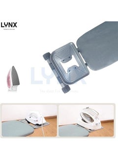 lynx LYNX Ironing Board with Retractable Iron Rest,Heat-resistant Cover with Thick Padding,Adjustable Height，4-Leg Foldable (42" x 145" CM) LY245  - Image 4
