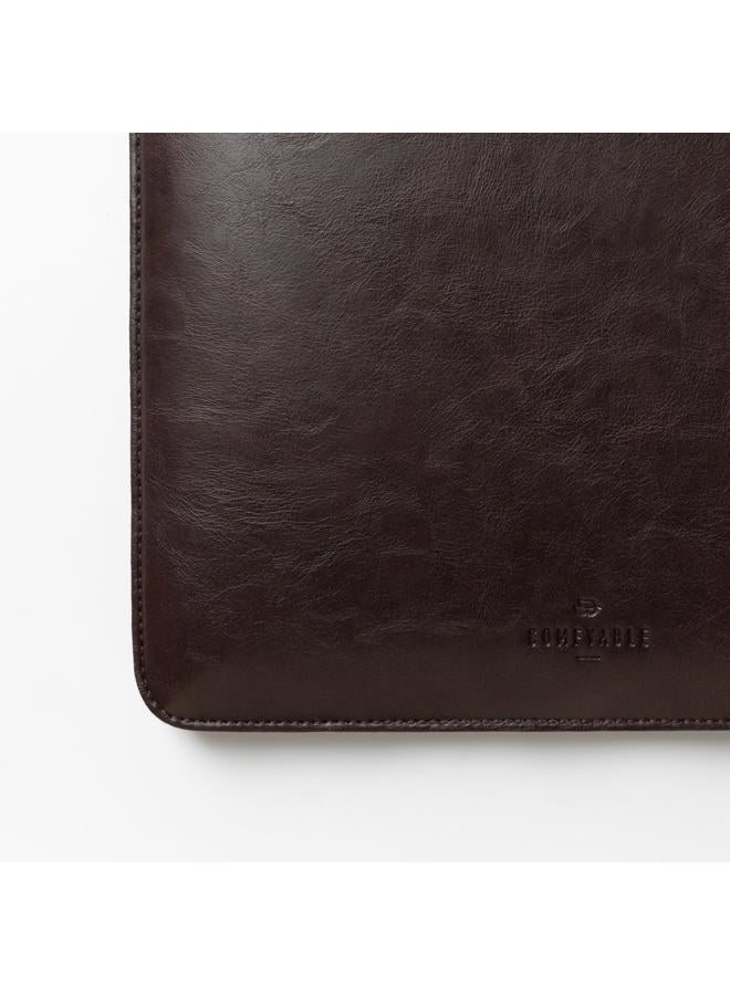 Comfyable Laptop Sleeve 14 Inch Precisely Compatible with MacBook Pro M5 M4 M3 M2 Pro/Max 2026-2021, Faux Leather Cover Case, 14 in, Dark Brown - Image 3