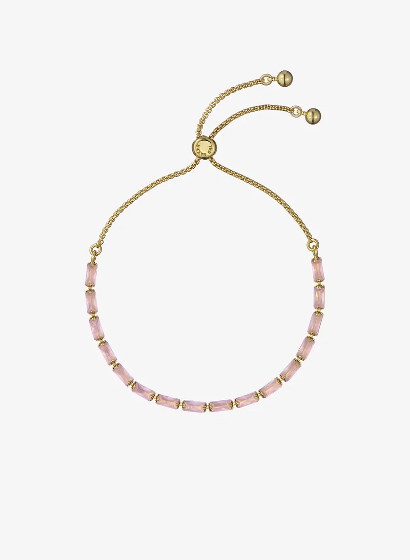 Crystal Baguette Slinky Adjustable Bracelet