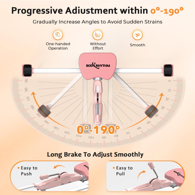 BODY RHYTHM Leg Stretcher - Split Machine for Leg Stretching - Flexibility Stretching Equipment - Ballet, Yoga, Dance, Martial Arts, MMA - Home Yoga Gym Fitness (Pink) - Image 3