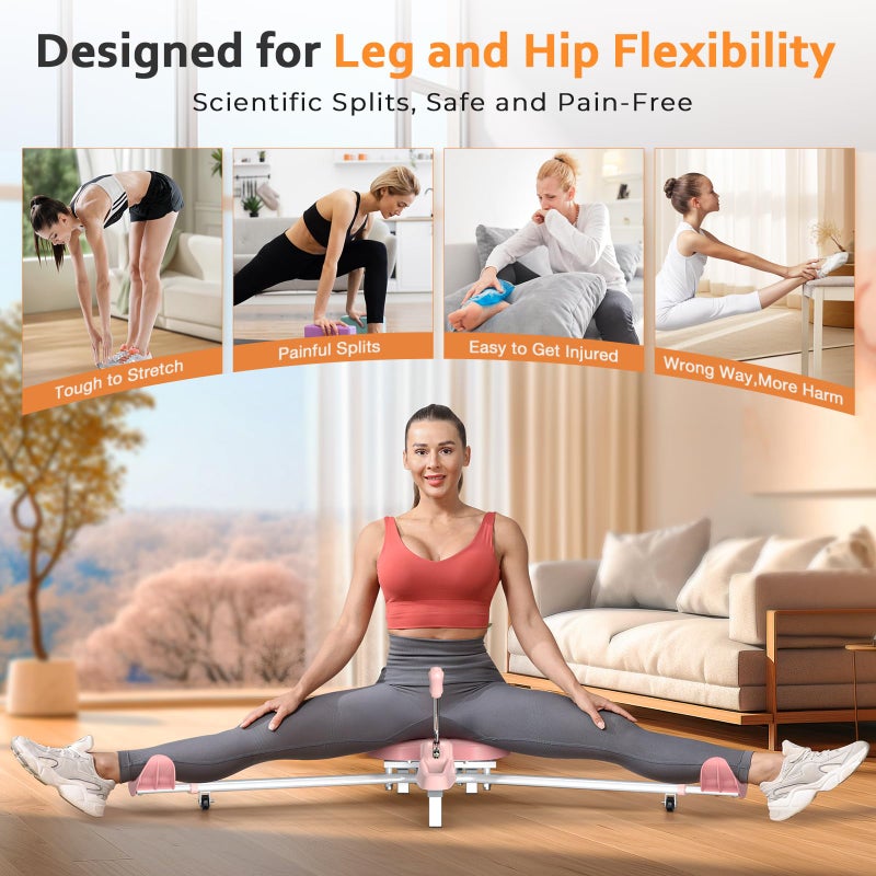 BODY RHYTHM Leg Stretcher - Split Machine for Leg Stretching - Flexibility Stretching Equipment - Ballet, Yoga, Dance, Martial Arts, MMA - Home Yoga Gym Fitness (Pink) - Image 2