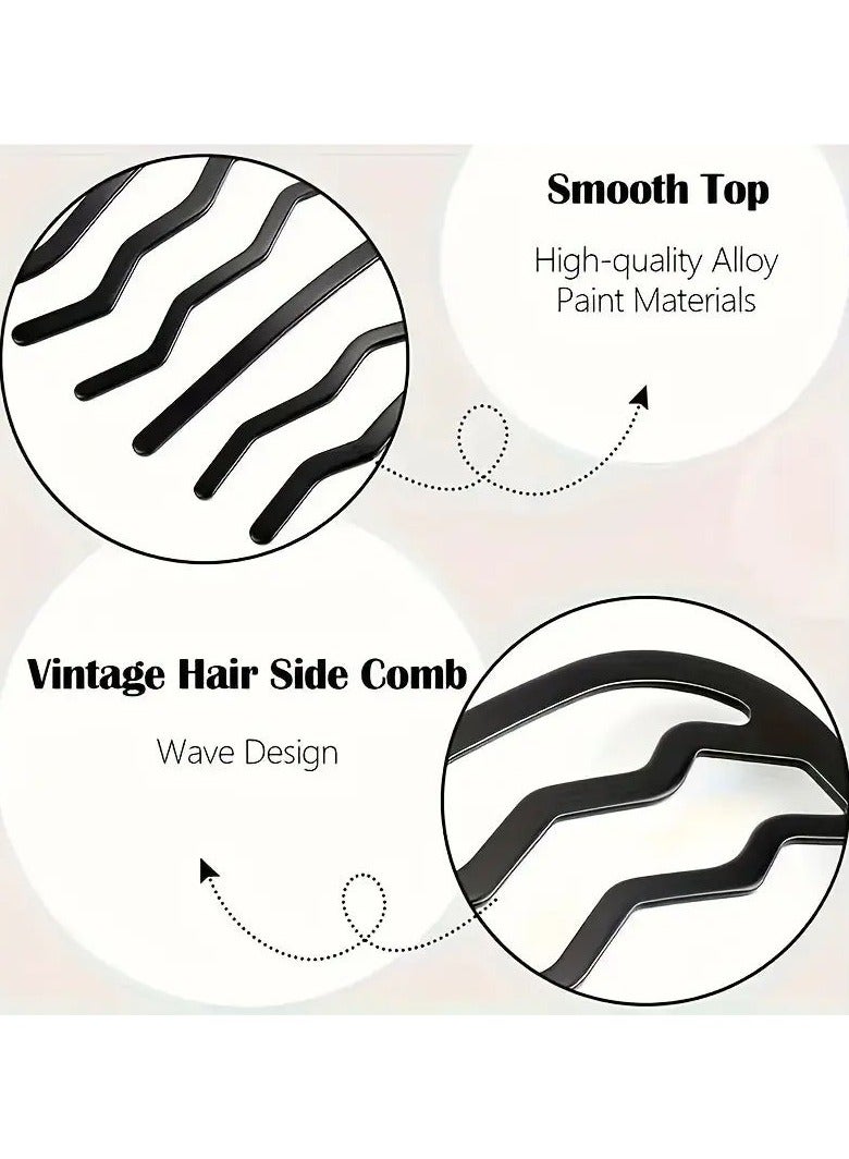 Goolsky صانعي كعكة الشعر المعدنية الأنيقة - 2 قطعة أدوات تصفيف الشعر الفرنسية، مشابك مستطيلة بسيطة، لون صلب، مجموعة إكسسوارات شعر حديدية عصرية للنساء، مناسبة للأعمار 14 وما فوق - Image 2