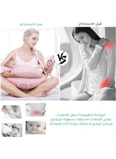 الأورلار وسادة رضاعة متعددة الوظائف للأمهات، حزام خصر قابل للتعديل، غطاء قطني ناعم، دعم للذراع والكتف، حاجز أمان لراحة الطفل، وسادة رضاعة محمولة وقابلة للغسل  - Image 5