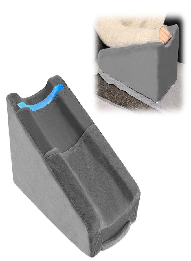 Hossmily Arm Elevation Pillow with 2 Pockets, Arm Wedge Elevation Pillow Excellent, Ergonomic Elbow Support Pillow for Sleeping Arm Pads Elbow Pillow with Removable Pillow Case-Gray - Image 1