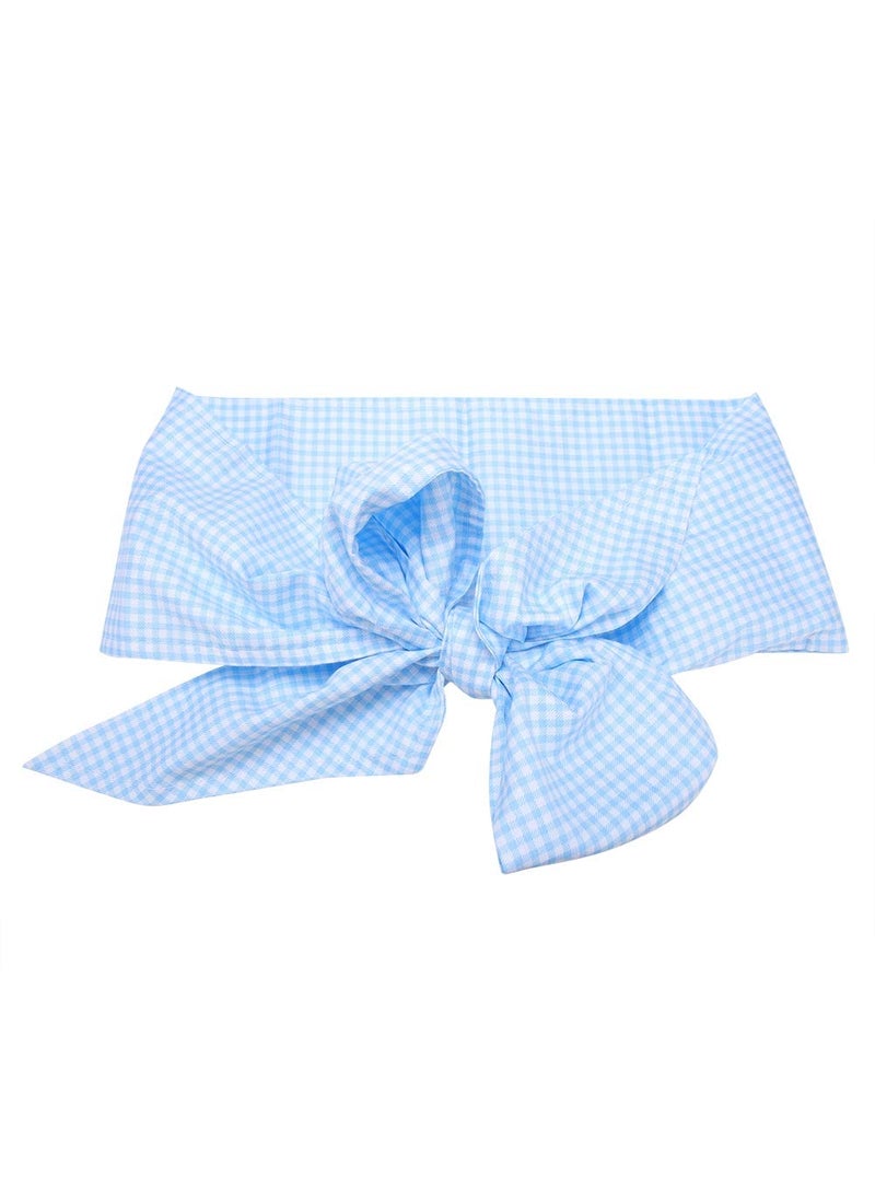 Zerodis Zerodis Baby Swaddle Wrap Sash Cotton Maternity Bowknot Newborn Infant Blanket for Photo Shot Stretch Wrap Swaddle Blanket Receiving Blanket Light Blue Plaid 