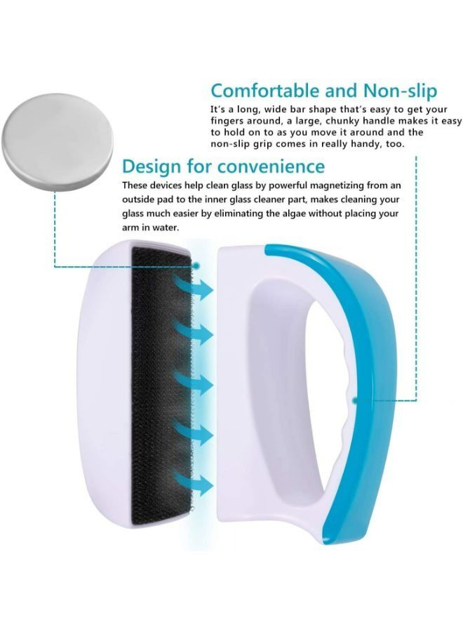 المغناطيسي حوض السمك خزان الأسماك الزجاج الطحالب كاشطات الزجاج نظافة الغسيل فرشاة نظيفة - Image 4