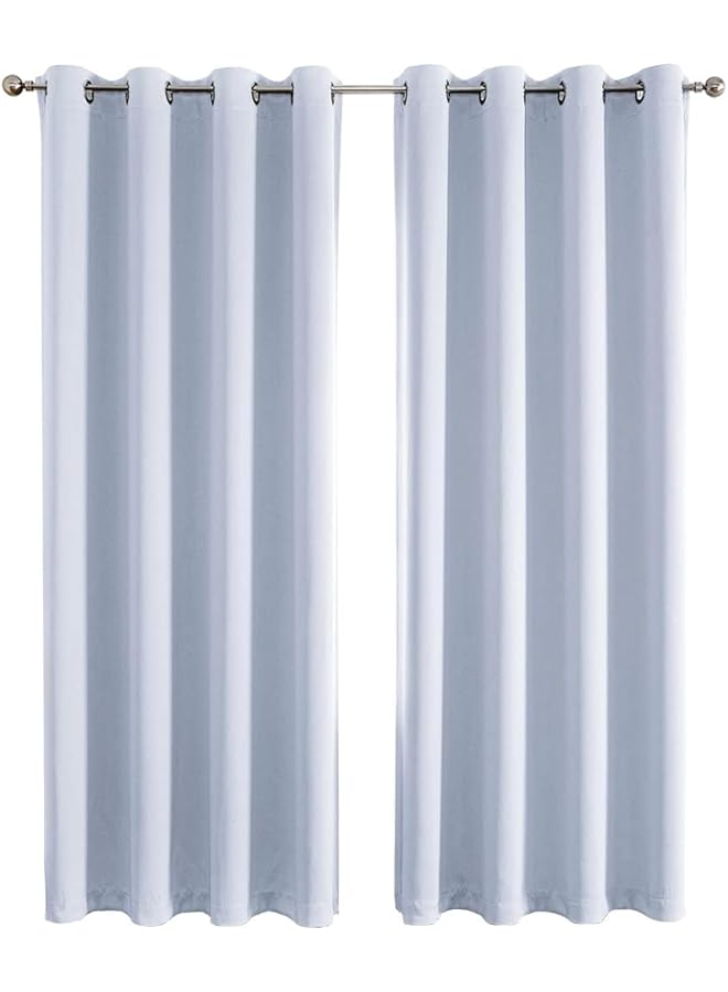 Blackout Curtain, 2 Panels Thermal Insulated Grommet Noise Reducing Drapes, Room Darkening Curtains for Bedroom,Living Room (100 x 250cm)