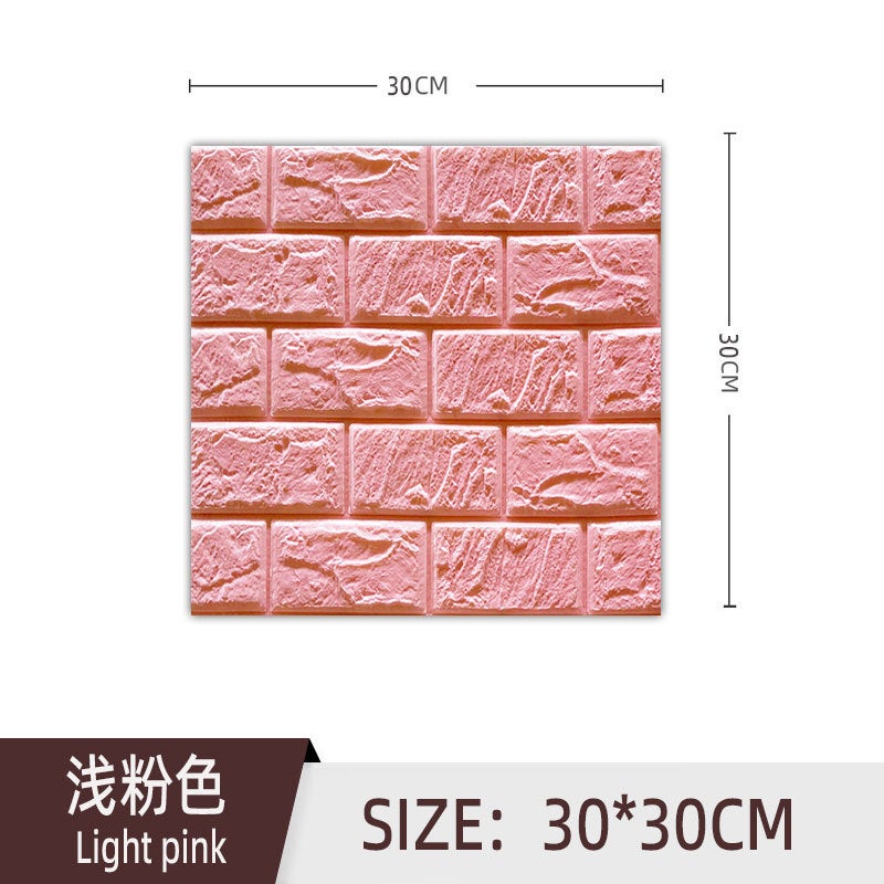 Brick Wall Stickers Simple Xpe Foam Self-Adhesive 30X 30 Small Size 3D Wallpaper Stickers Wall Wallpaper - Image 4
