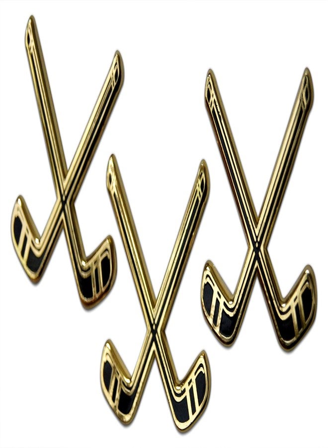 Novel Merk Hockey Stick & Coach Appreciation Lapel Pin, Hat Pin & Tie Tack Set with Clutch Back (3-Crossed Sticks) - Image 1