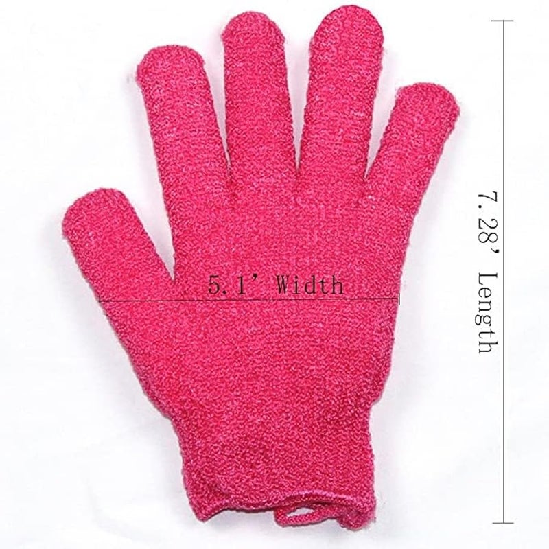 MILLENSIUM 2 Pair Exfoliating Body Gloves Bath Scrub Wash Mitts Skin Massage Sponge Towel Deep Cleansing Dead Skin Brush Scrub Luxury Spa Loofah (Multicolor) - Image 4