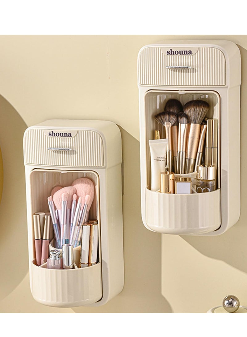 Excefore Spinning Makeup Organizer, Rotating Makeup Organizer, Multifunctional Makeup Jewelry Drawer, Desktop Beauty Display Stand for Lipsticks, for Make Up, Kitchen, Cosmetic, White - Image 3