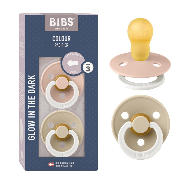 BIBS Colour 2 Pack Latex S3 Blush Glow/Vanilla Glow - Image 1