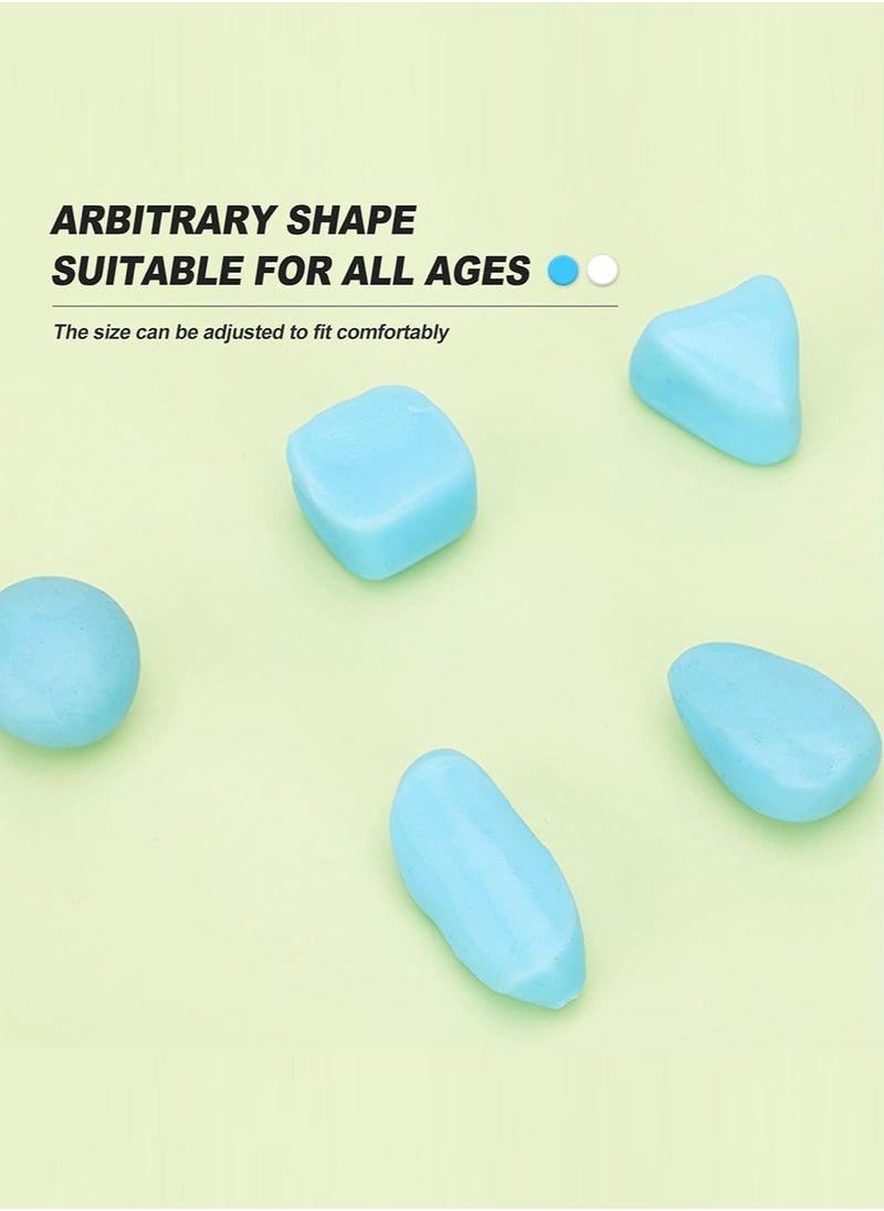 RATSAW 12 Pairs Ear Plugs for Sleeping Swimming Moldable Soft Silicone Waterproof Earplug Reusable Travel Noise Cancelling Earplugs White Blue  - Image 4