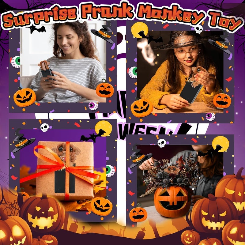 Luckam Prank Monkey Toy â€“ Hilarious Halloween Surprise Pop-Up Monkey, 3 Modes of Operation, Fun Plush Mischievous Prank Gift for Halloween or April Fools' Day - Image 3