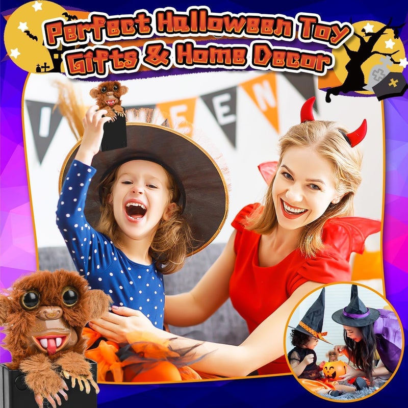 Luckam Prank Monkey Toy â€“ Hilarious Halloween Surprise Pop-Up Monkey, 3 Modes of Operation, Fun Plush Mischievous Prank Gift for Halloween or April Fools' Day - Image 4