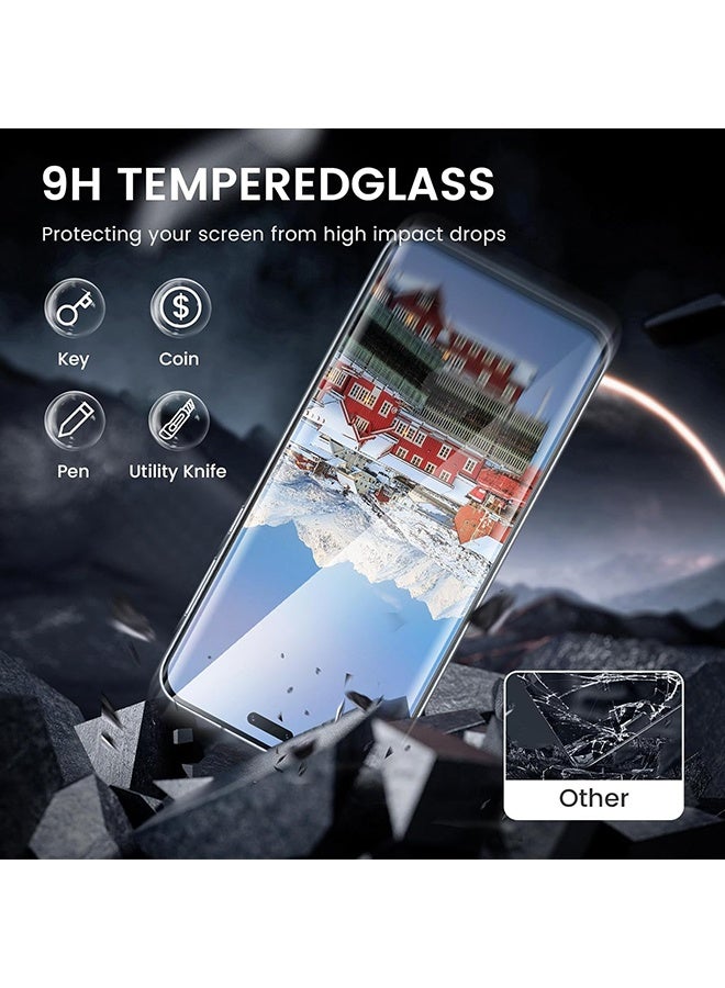 Wffo 7-in-1 - Compatible with Honor X9c Case - Screen Protector / Camera Lens Protector / Dust Plug - Phone Case with Ring Stand - Transparent Glitter Phone Case - TPU Drop Protection - Full Body Protection Shock Case - Black  - Image 3