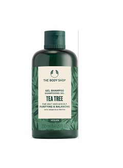 Tea tree purifying and balancing shampoo for oily hair and scalp vegan 250ml