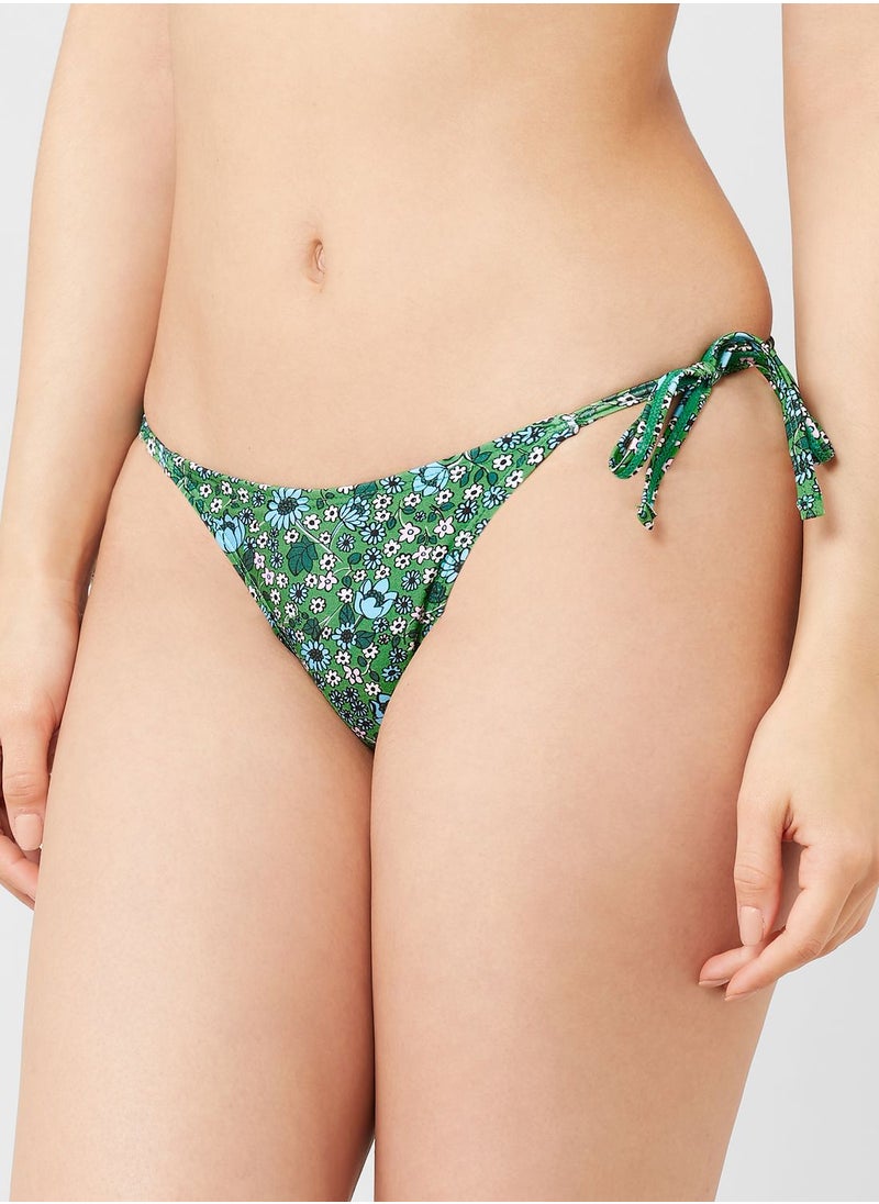 TOPSHOP - Floral Print Bikini Bottom - Image 1